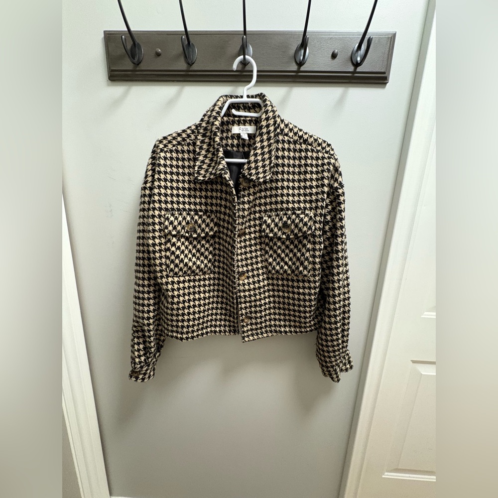 C by One | Black & Tan Houndstooth Jacket